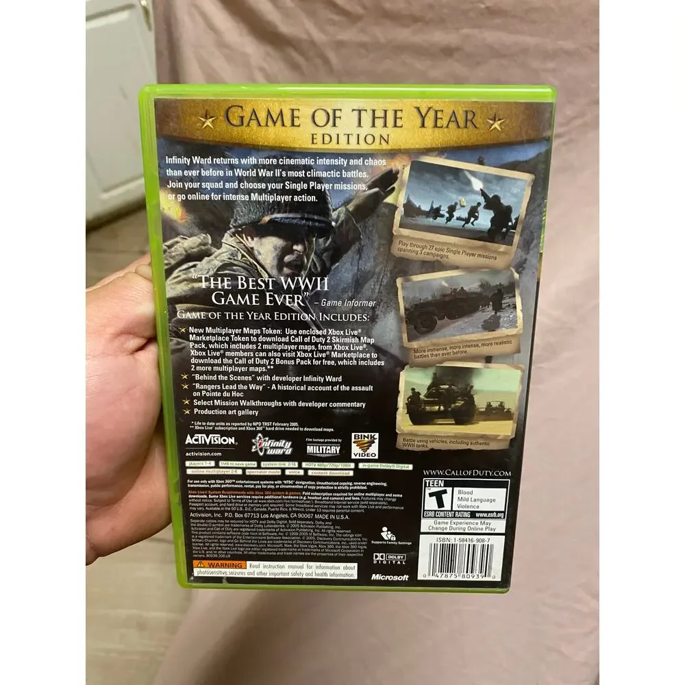 Call of Duty 2 - 2005 Game Of The Year Edition-Xbox 360-Bonus DvD CIB